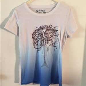 White and blue ombré Black Matter mermaid shirt